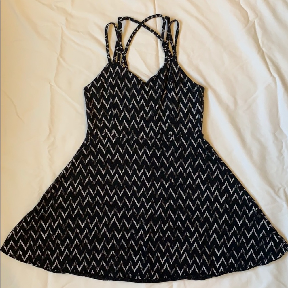 Black and White Patterned Dress